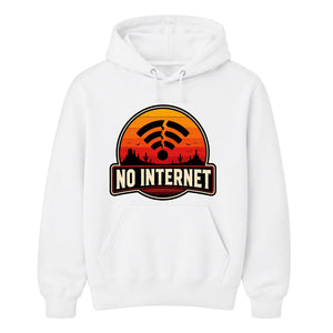 Retro Desert Sunset No Internet Graphic Unisex Hoodie