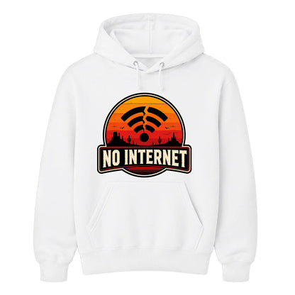 Retro Desert Sunset No Internet Graphic Unisex Hoodie
