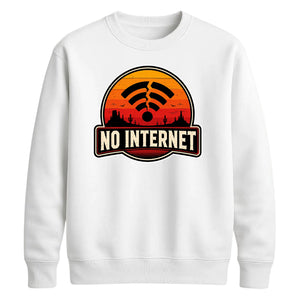 Retro Desert Sunset No Internet Graphic Unisex Sweatshirt