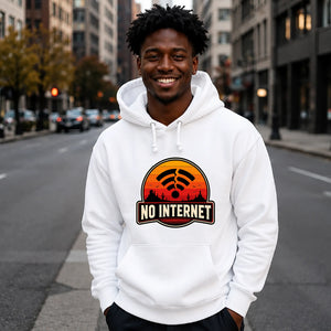 Retro Desert Sunset No Internet Graphic Unisex Hoodie