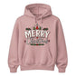 Retro Merry Christmas Lettering Graphic Unisex Hoodie