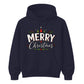 Retro Merry Christmas Lettering Graphic Unisex Hoodie
