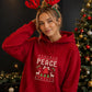 Retro Peace Fair Isle Knit Print Christmas Unisex Hoodie