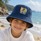 Retro Sun Chase Tropical Beach Summer Kids Hat