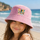 Retro Sun Chase Tropical Beach Summer Kids Hat