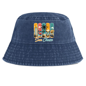 Retro Sun Chase Tropical Beach Summer Kids Hat