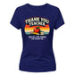 Retro Thank You Teacher Ladies Fit T-Shirt