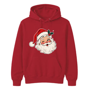 Retro Winking Santa Claus Christmas Unisex Hoodie