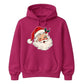 Retro Winking Santa Claus Christmas Unisex Hoodie