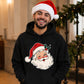 Retro Winking Santa Claus Christmas Unisex Hoodie