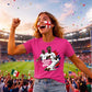 Running Down The Wing England Football Ladies T-Shirt