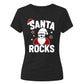 Santa Rocks Cool Christmas Ladies T-Shirt