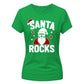 Santa Rocks Cool Christmas Ladies T-Shirt