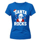 Santa Rocks Cool Christmas Ladies T-Shirt