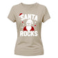 Santa Rocks Cool Christmas Ladies T-Shirt