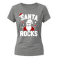 Santa Rocks Cool Christmas Ladies T-Shirt