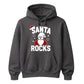 Santa Rocks Cool Sunglasses Christmas Unisex Hoodie