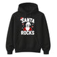 Santa Rocks Cool Sunglasses Christmas Unisex Hoodie