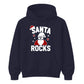 Santa Rocks Cool Sunglasses Christmas Unisex Hoodie
