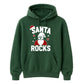 Santa Rocks Cool Sunglasses Christmas Unisex Hoodie