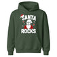 Santa Rocks Cool Sunglasses Hat Christmas Kids Hoodie
