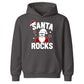 Santa Rocks Cool Sunglasses Hat Christmas Kids Hoodie