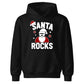 Santa Rocks Cool Sunglasses Hat Christmas Kids Hoodie