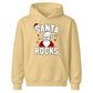 Santa Rocks Cool Sunglasses Hat Christmas Kids Hoodie