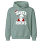 Santa Rocks Cool Sunglasses Hat Christmas Kids Hoodie