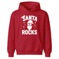 Santa Rocks Cool Sunglasses Hat Christmas Kids Hoodie