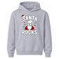 Santa Rocks Cool Sunglasses Hat Christmas Kids Hoodie