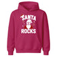 Santa Rocks Cool Sunglasses Hat Christmas Kids Hoodie