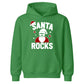 Santa Rocks Cool Sunglasses Hat Christmas Kids Hoodie