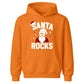 Santa Rocks Cool Sunglasses Hat Christmas Kids Hoodie