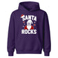 Santa Rocks Cool Sunglasses Hat Christmas Kids Hoodie
