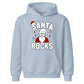 Santa Rocks Cool Sunglasses Hat Christmas Kids Hoodie