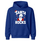 Santa Rocks Cool Sunglasses Hat Christmas Kids Hoodie