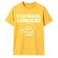 Sarcastic My Last Brain Cell Funny Slogan Unisex T-Shirt
