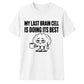 Sarcastic My Last Brain Cell Funny Slogan Unisex T-Shirt
