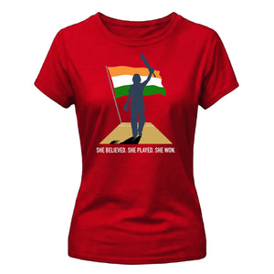 India T20 Women's World Cup She Believed T-Shirt