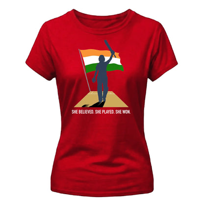 India T20 Women's World Cup She Believed T-Shirt