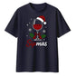 Sipmas Wine Glass Santa Hat Christmas Oversized T-Shirt