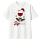 Sipmas Wine Glass Santa Hat Christmas Oversized T-Shirt