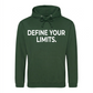 Sleek Define Your Limits Slogan Graphic Unisex Hoodie