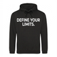 Sleek Define Your Limits Slogan Graphic Unisex Hoodie