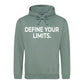 Sleek Define Your Limits Slogan Graphic Unisex Hoodie