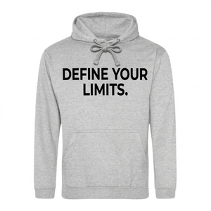 Sleek Define Your Limits Slogan Graphic Unisex Hoodie