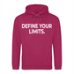 Sleek Define Your Limits Slogan Graphic Unisex Hoodie