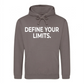 Sleek Define Your Limits Slogan Graphic Unisex Hoodie
