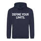 Sleek Define Your Limits Slogan Graphic Unisex Hoodie